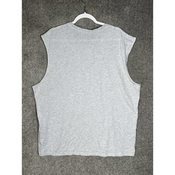 Vintage Skechers 1992‎ USA Flag Muscle Tee T-Shirt Mens Size 2XL Gray Sleeveless - Picture 4 of 6